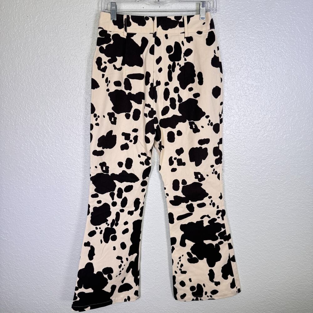 En Saison Anthropologie Pants Women Small Cow Print High Waist Western Festival - Picture 2 of 11